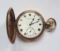 GOLD PLATED CRAFTSMAN FULL HUNTER POCKET WATCH at Ross's Online Art Auctions
